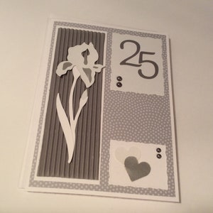 25th Wedding Anniversary Rustic and Elegant Card