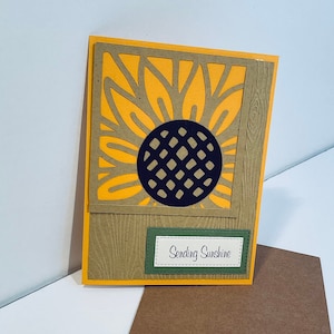 Sending Sunshine Sunflower Blank Notecard