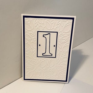 1st (Traditional Symbol Paper) Embossed Anniversary Card