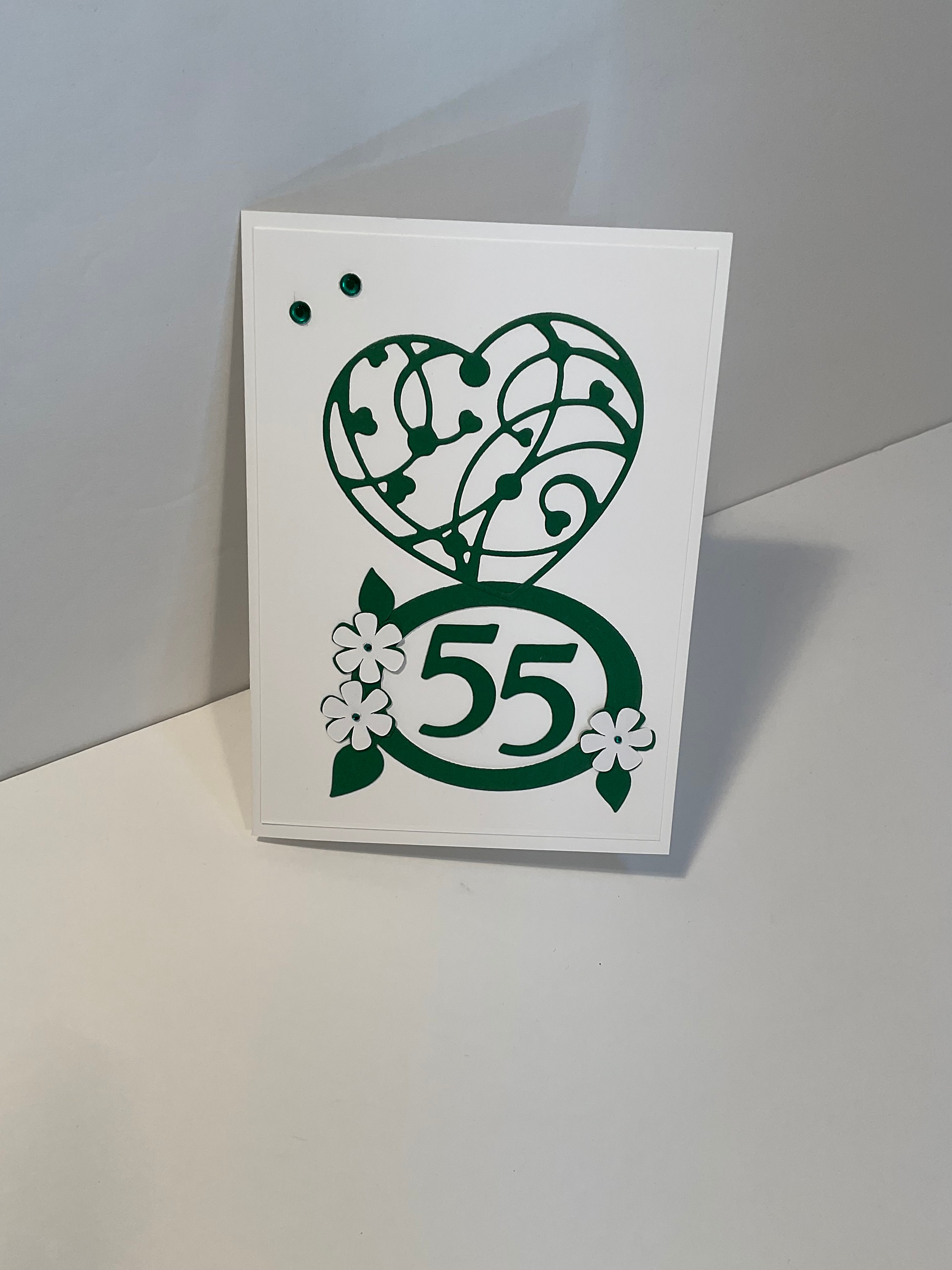 55th (traditional Symbol Emerald) Wedding Anniversary Card - Etsy