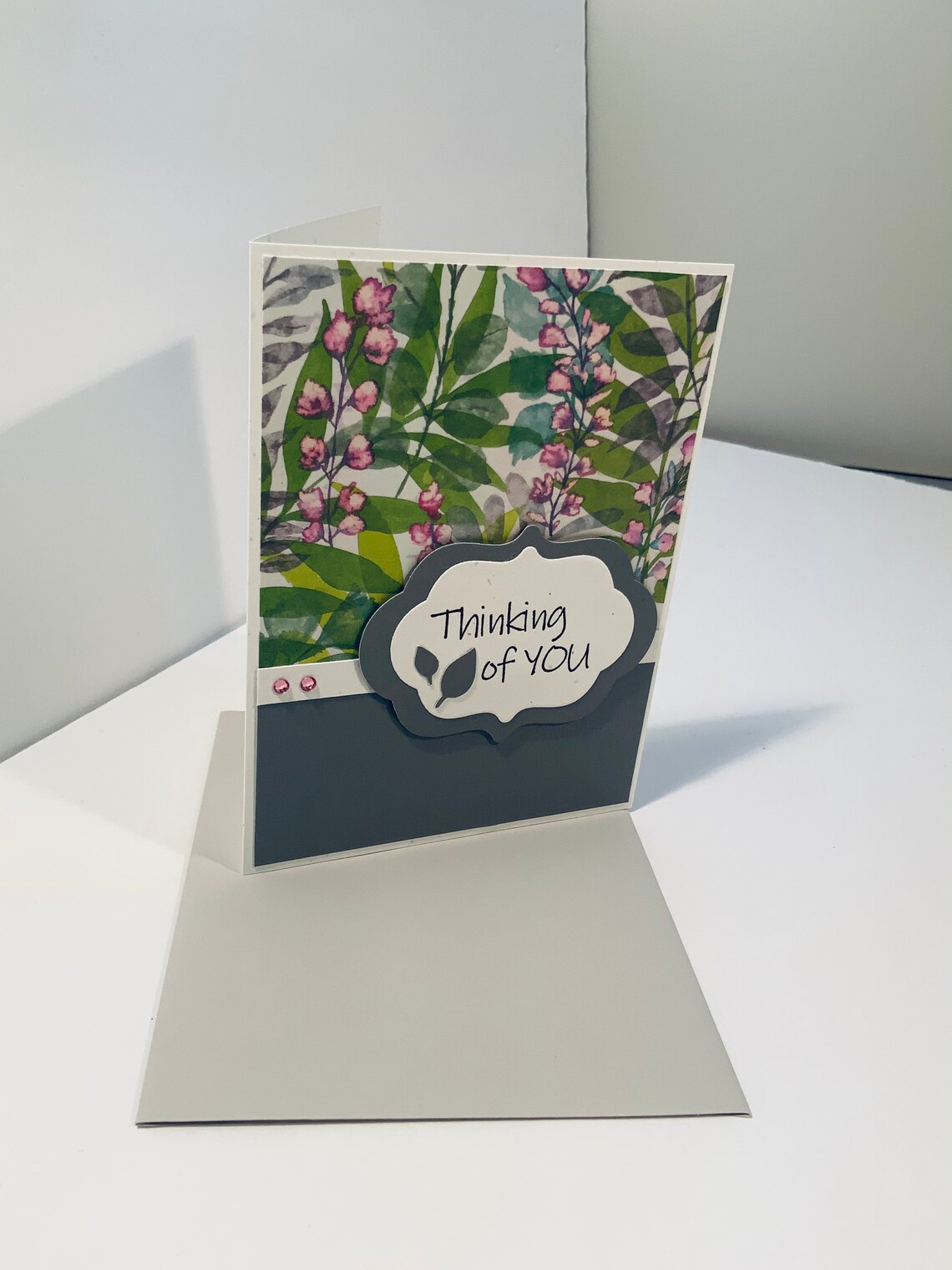 Thinking of You Floral Blank Note Card Etsy