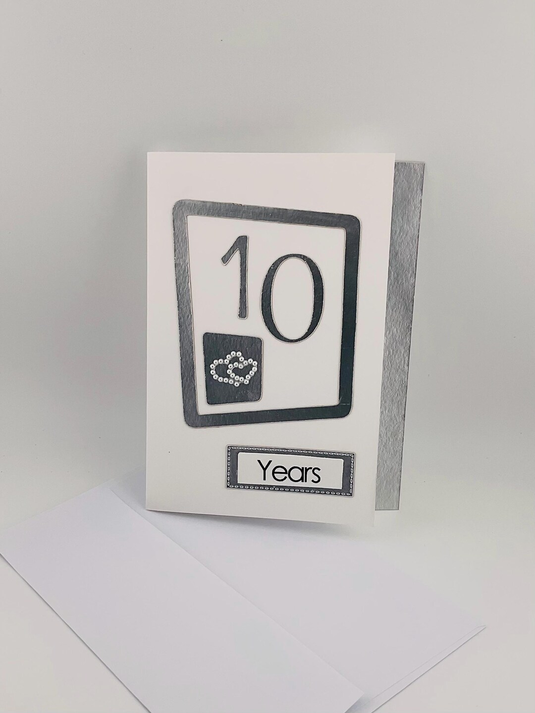 Modern 10th (tin) Wedding Anniversary Card - Etsy
