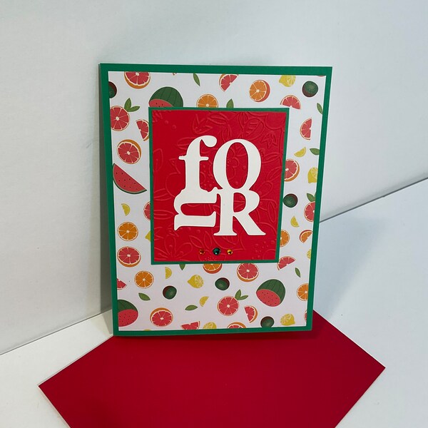 Flower and Fruit Anniversary Card Etsy