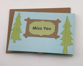 Miss You Long Time No See Pop-Up Style Blank Notecard