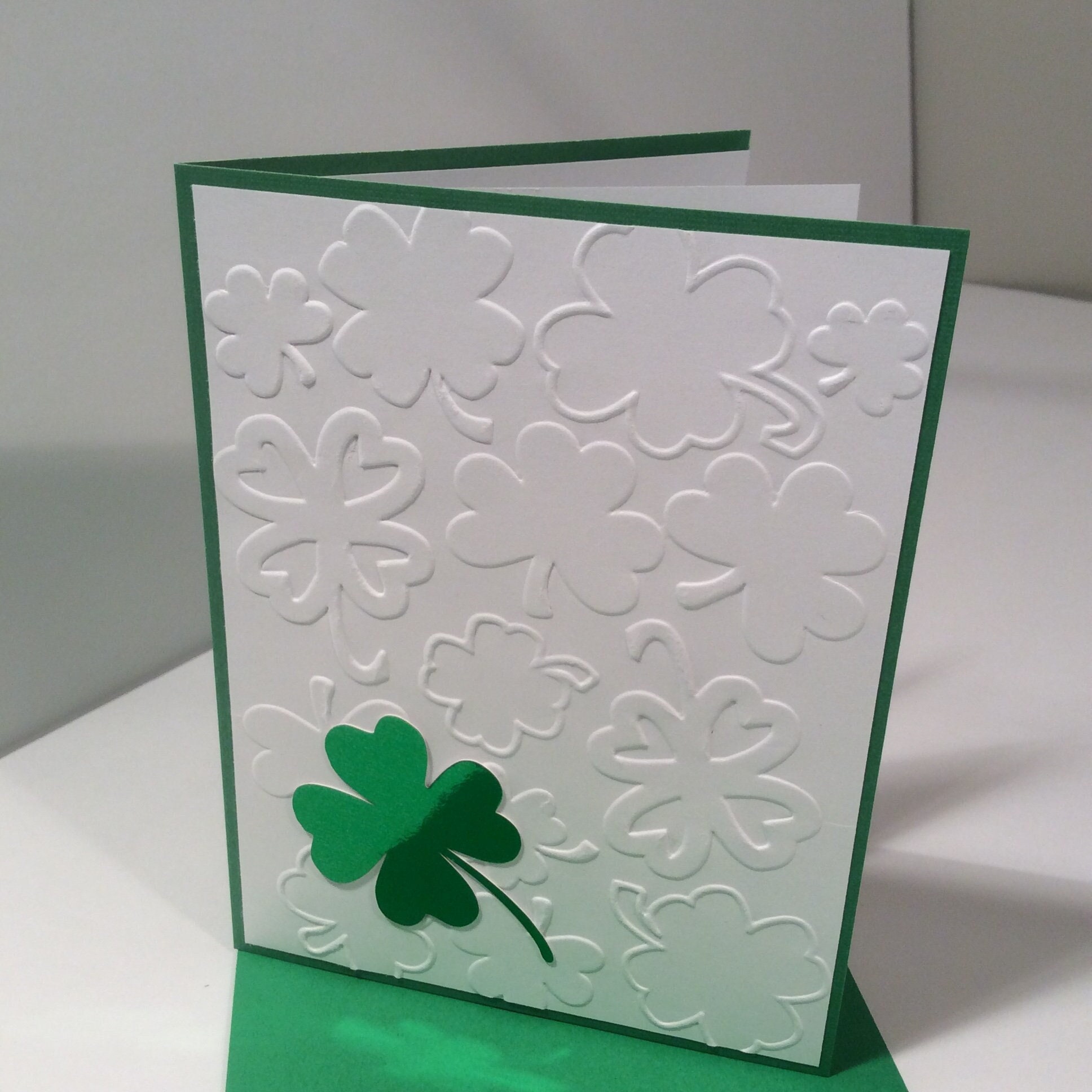 Floral Greens Card Set . Watercolor Leaves Shamrock Clover Flowers . Note  Cards Notecards . Botanical . Blank Cards . Folded Stationery Set 