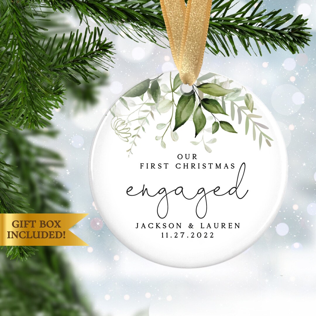 OUR FIRST CHRISTMAS Engaged Ornament 2022 for Couples, Beautiful
