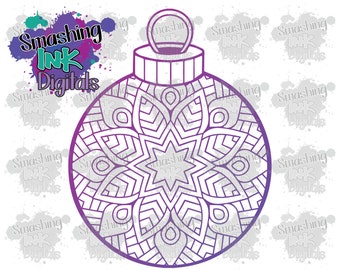 Ornament Mandala Design/SVG Cutting File/Dxf Cut File/Cut File for Cricut Silhouette/Eps Design File/Craft Cutting File/Transparent Png File