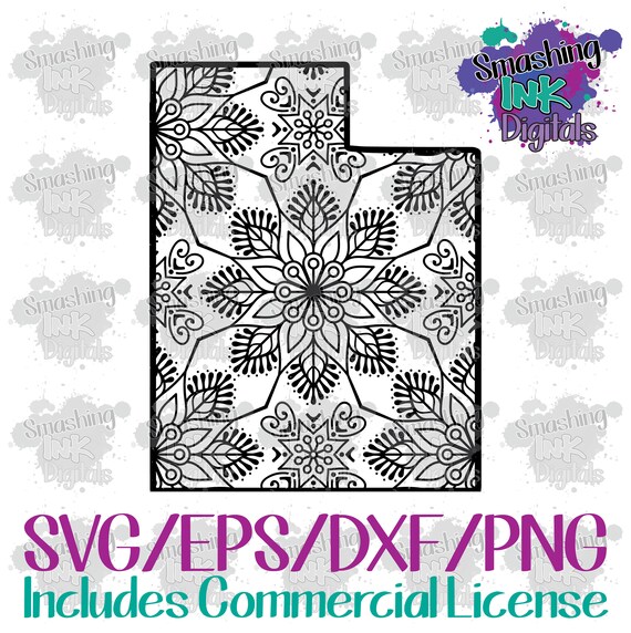 Download Kits How To Craft Supplies Tools Cricut Files Ps074 Utah State Svg Utah State Pride Utah Svg Utah Mandala Svg Svg Files Silhouette Files Utah Svg File Mandala Svg