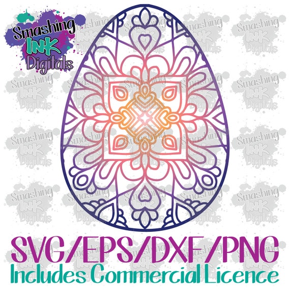 Download Easter Egg Mandala Svg Cutting File Dxf Cut File Cut File For Etsy
