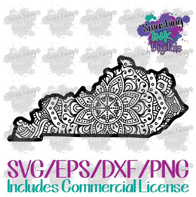 Download Kentucky State Mandala/SVG Cutting File/Dxf Cut File/Cut File | Etsy