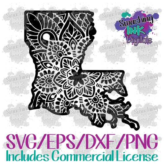 Download Louisiana State Mandala/SVG Cutting File/Dxf Cut File/Cut ...