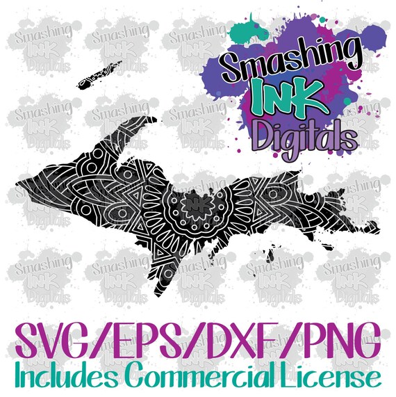 Download Michigan Upper Peninsula Mandala/SVG Cutting File/Dxf Cut ...