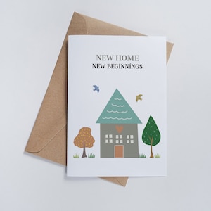 Neues Zuhause Neue Anfänge digitale Download Karte. Fertig zum Drucken