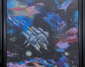 Cosmic Garden - Galaxy Landscape Surreal Art - Surrealism Painting