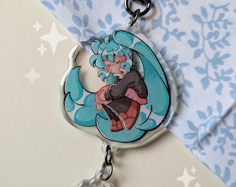 Hatsune Miku Vocaloid Rolling Girl Glitter Dangle Charm