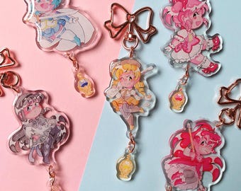 Madoka Magica Glitter Dangle Charms