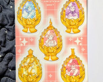 Madoka Magica Soul Gem Clear Sticker Sheet
