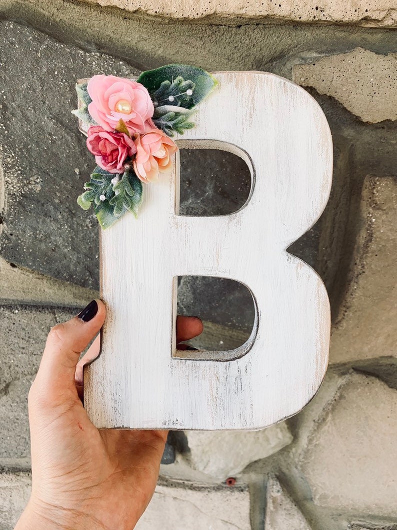 Nursery Letter Wooden Letter Wall Hanging Monogram Etsy