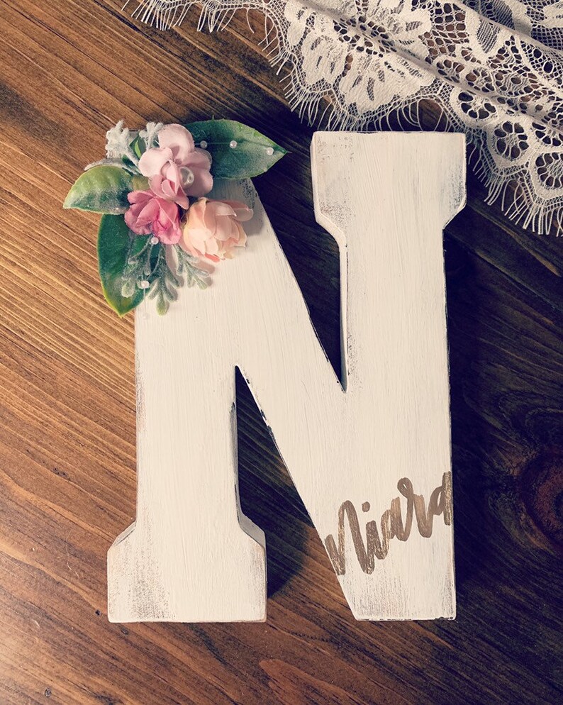 Nursery Letter Wooden Letter Wall Hanging Monogram Etsy