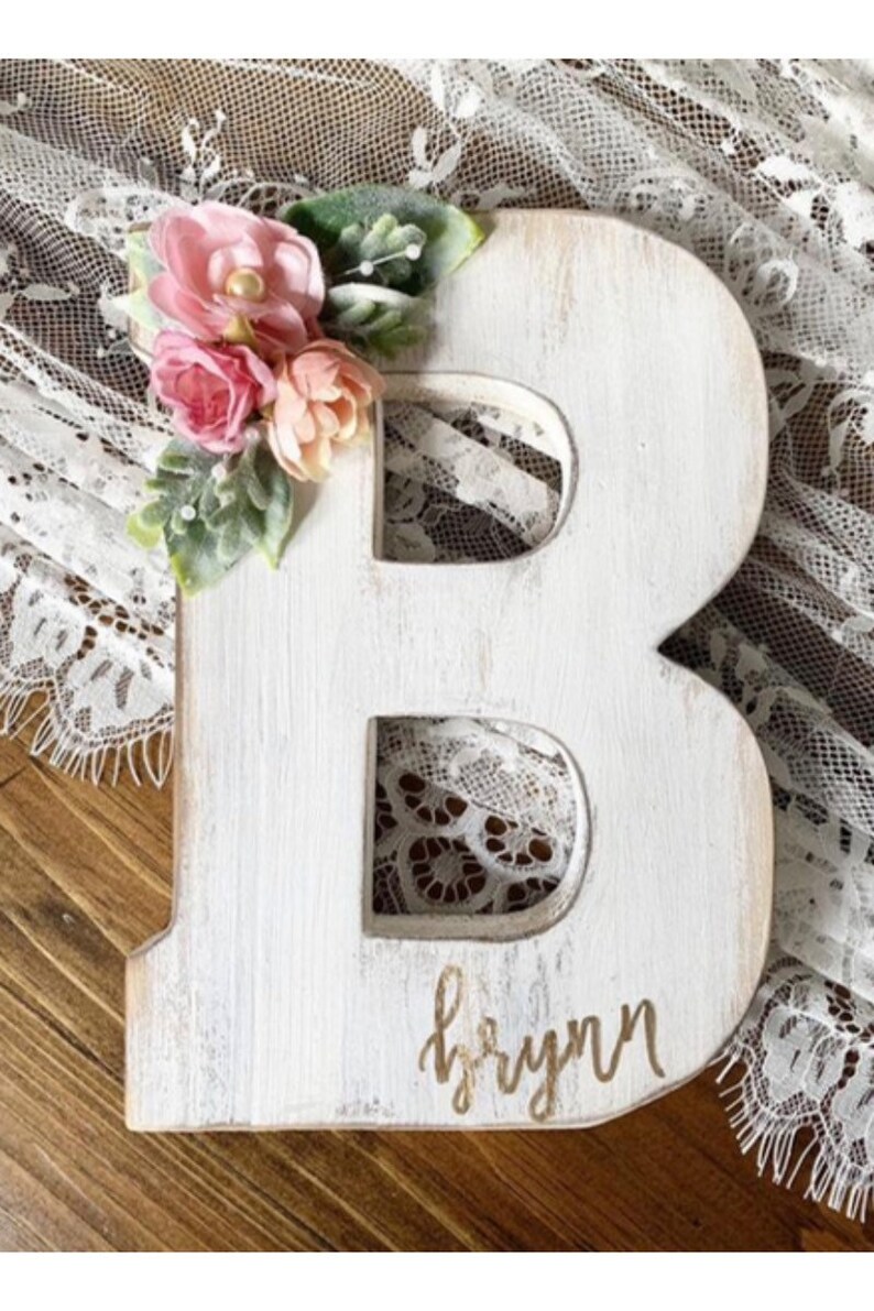 Nursery Letter Wooden Letter Wall Hanging Monogram Etsy