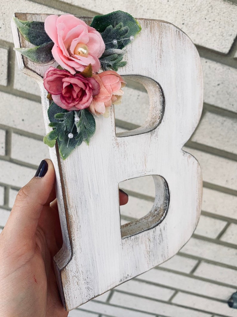 Nursery Letter Wooden Letter Wall Hanging Monogram Etsy