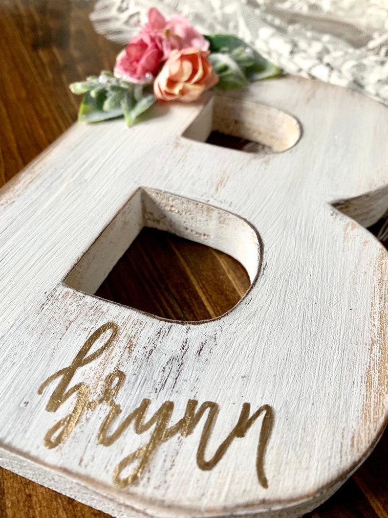 Nursery Letter Wooden Letter Wall Hanging Monogram Etsy