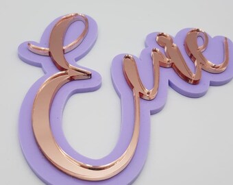 Custom Name Cake Topper | Personalised Name Cake Charm | Birthday Cake Topper | Wedding Cake Topper | Acrylic Cake Topper | Double Layer