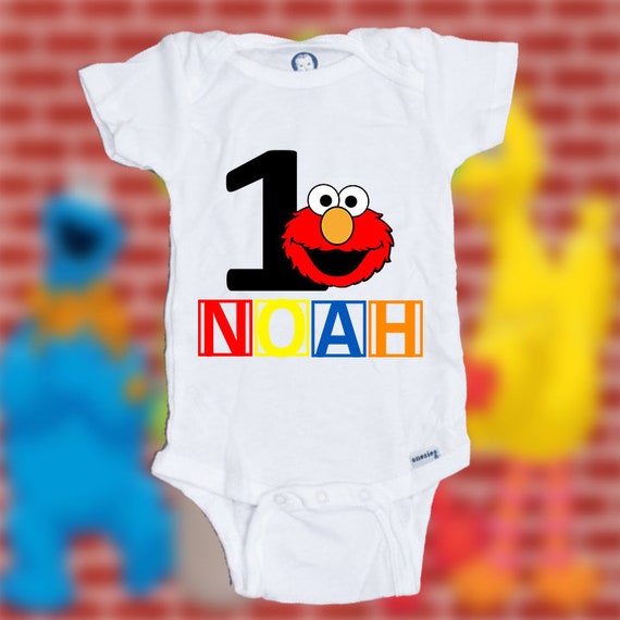 Personalized Elmo Birthday Shirt Elmo 1st Birthday Shirt Etsy