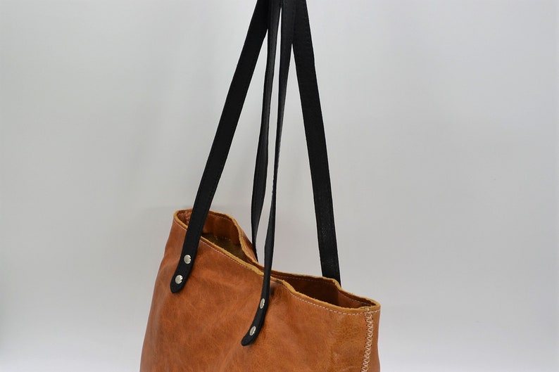 Leather Tote Bag, Leather Bag, Tote Bag, all Handmade, 100% genuine Leather. image 9