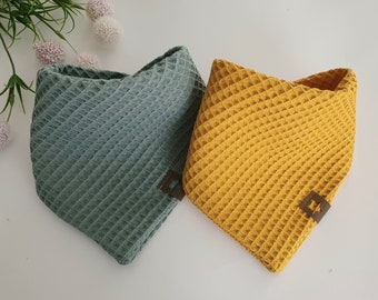 Neck scarf baby waffle lpique waffle scarf triangle towel waffle baby neck scarf