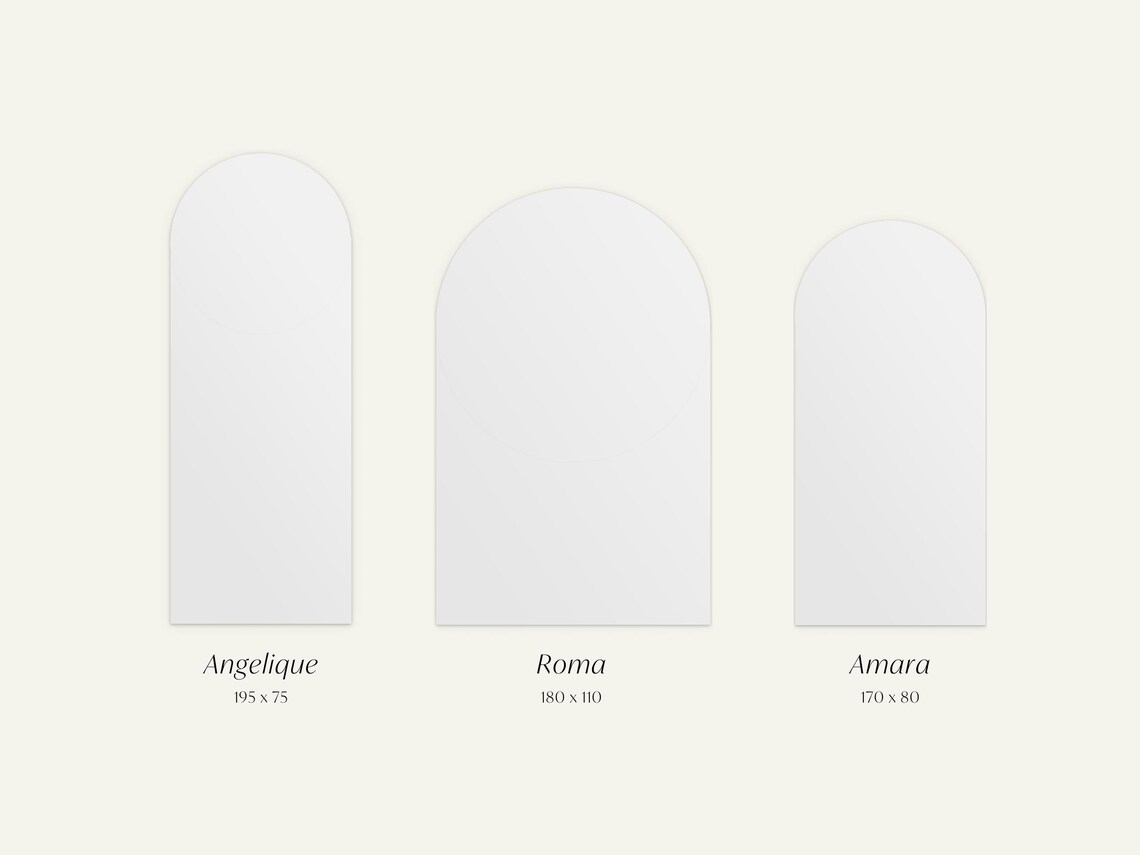 Fulllength Arch Leaner Mirror Frameless Home Mirror Bedroom Etsy