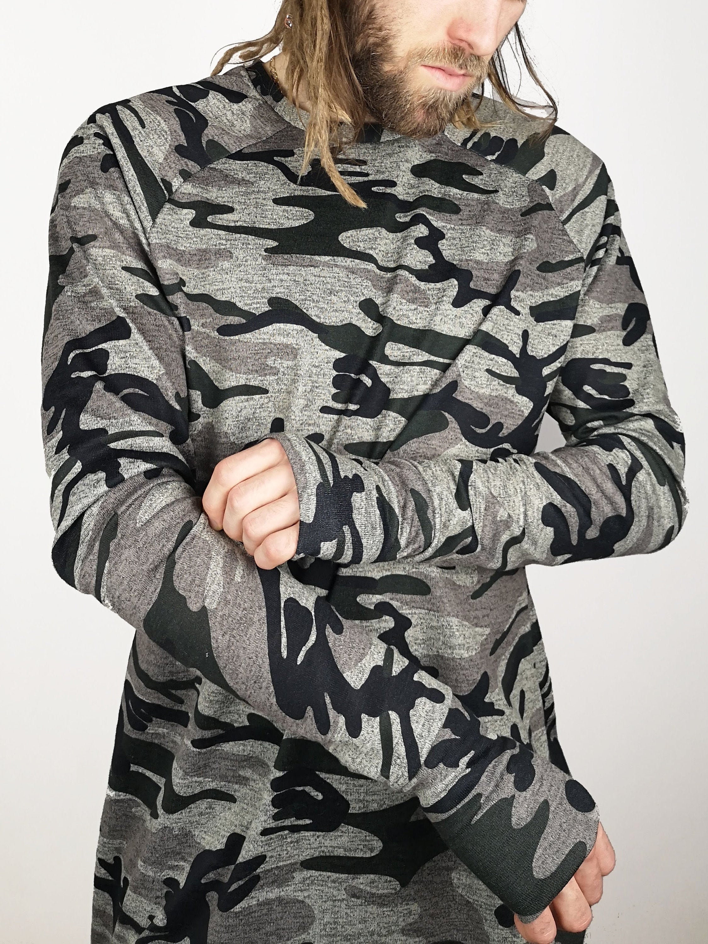 Camo Sleeve Raglan - Etsy