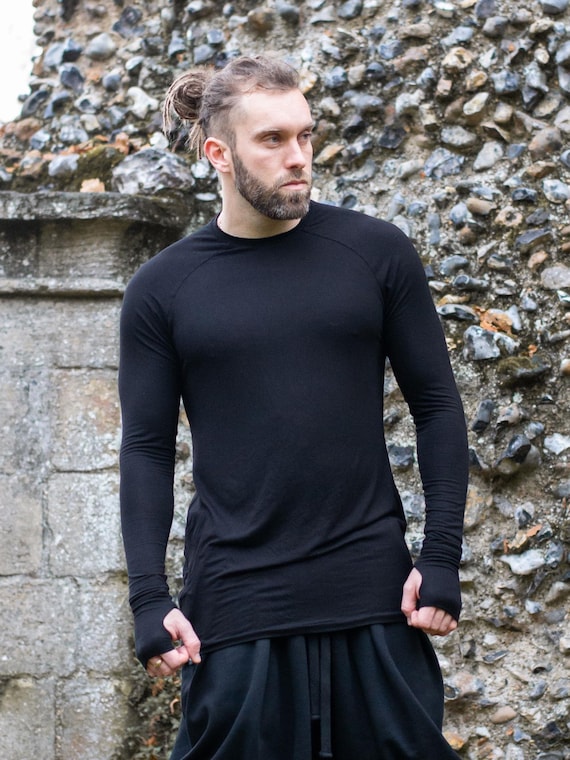 mens base layer with thumb holes