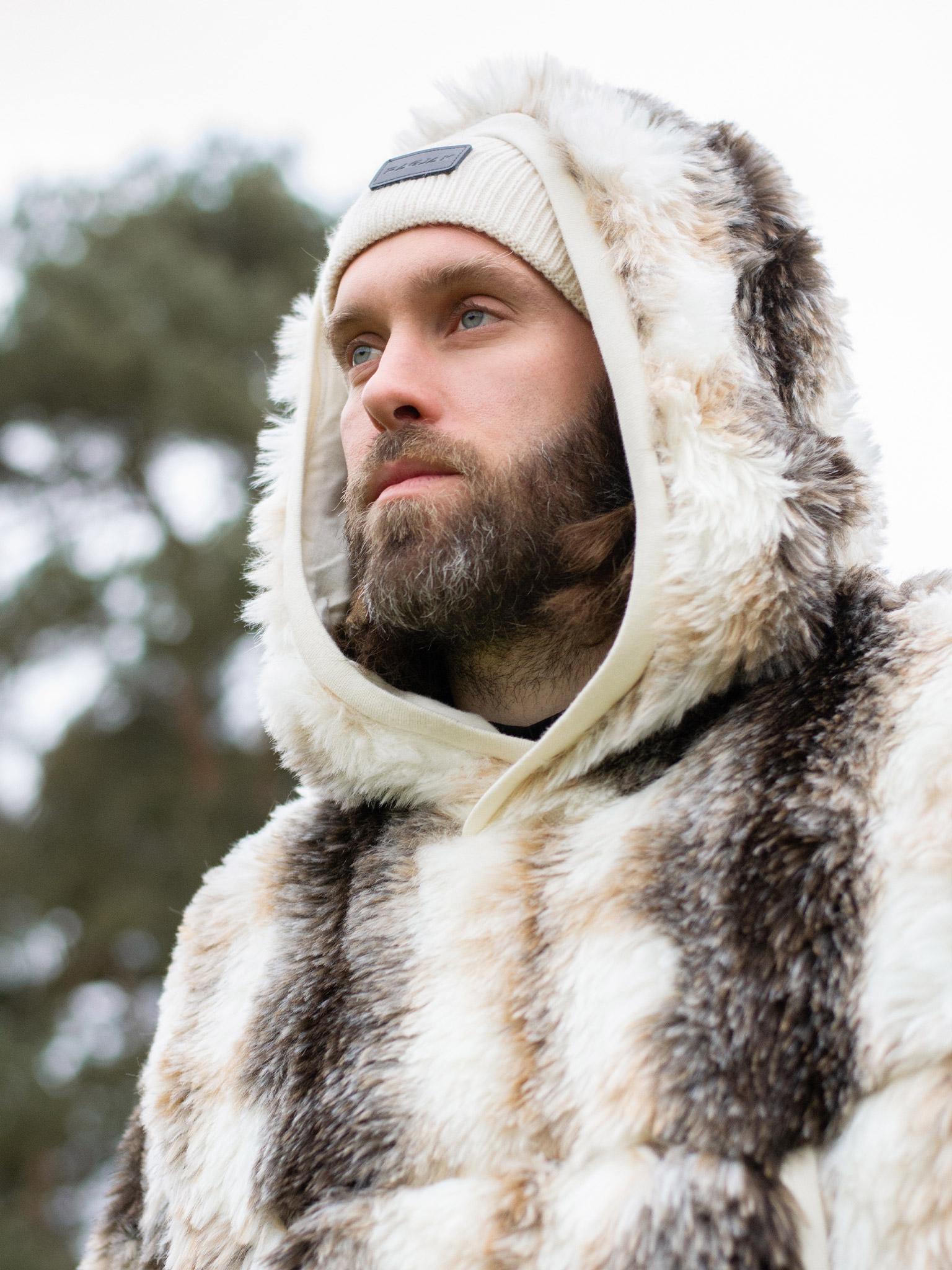 her lip to Faux Fur Hoodie Duffle Coat Her lip to ダッフルコート M