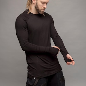 mens base layer with thumb holes