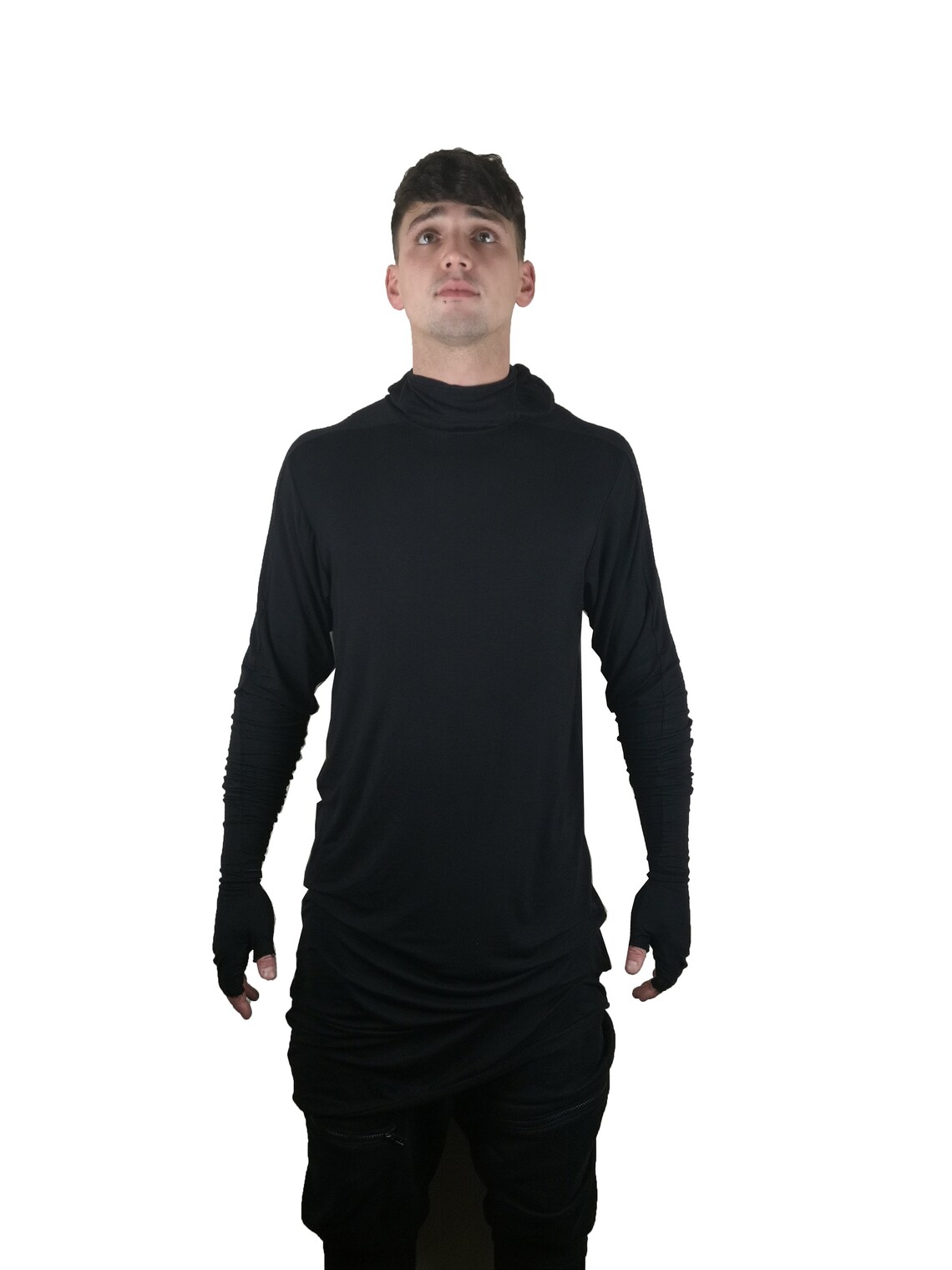 BESPOKE Balaclava Longline Tshirt 3 in 1 Tshirt Etsy UK