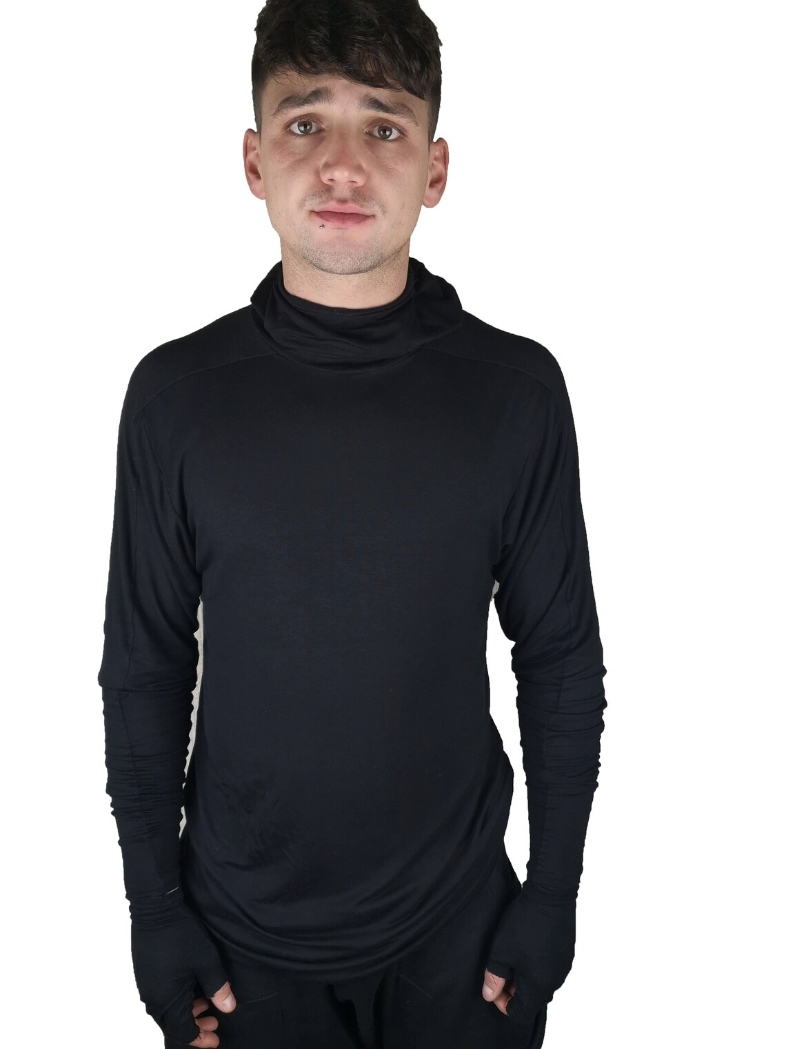 BESPOKE Balaclava Longline Tshirt 3 in 1 Tshirt Etsy UK