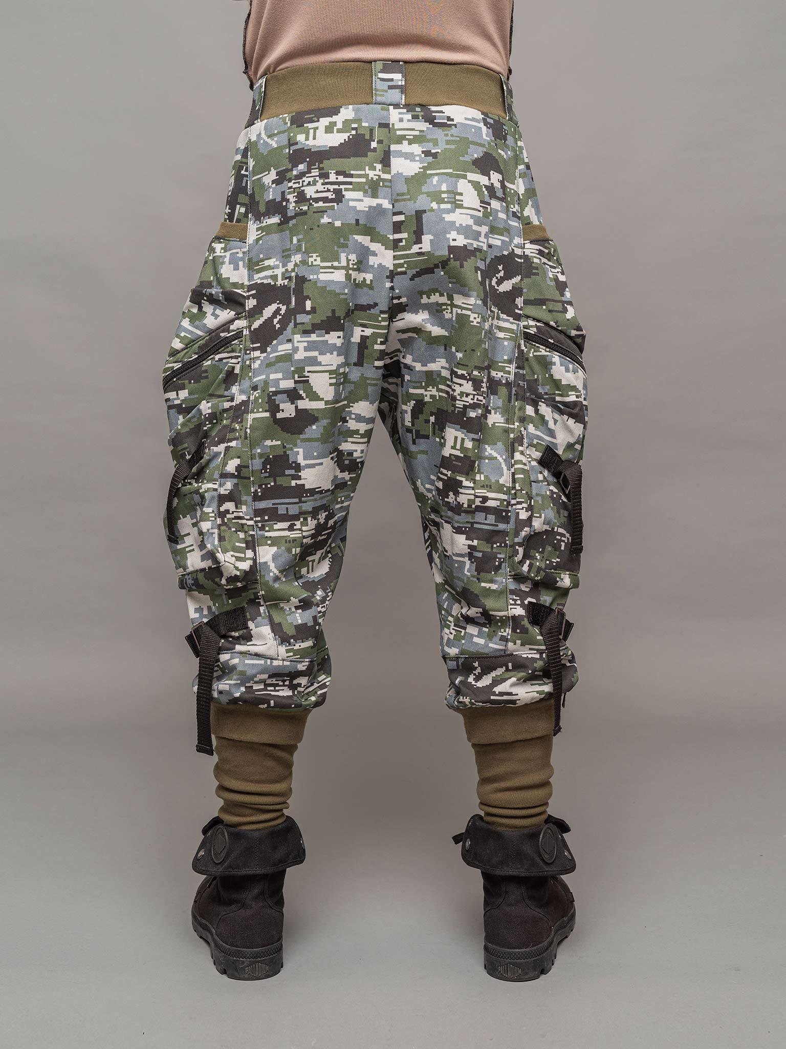 Stealth - Mens Denim Cargo Pants Trousers, Army Camo Glitch