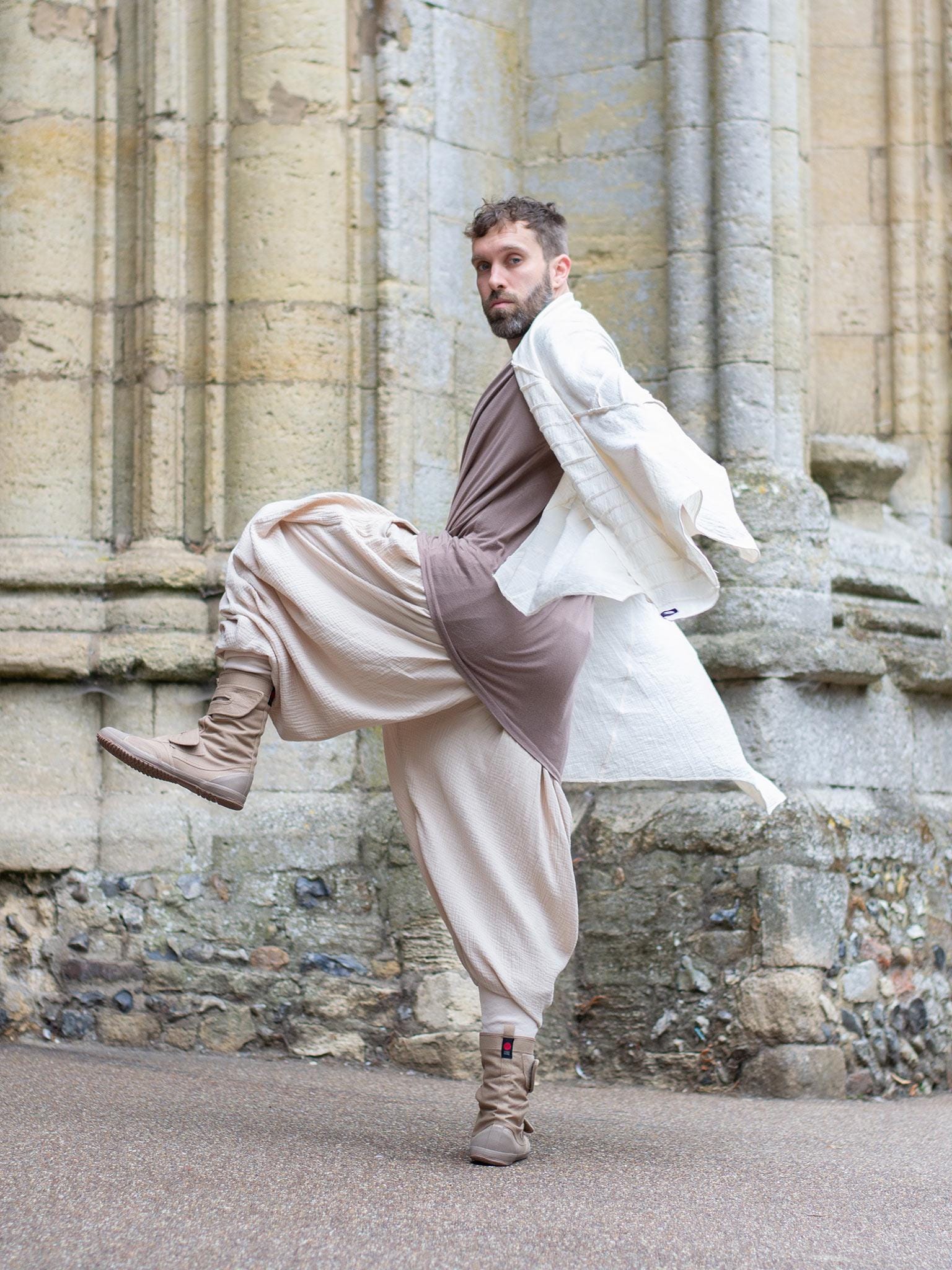 Hattori Men's Muslin Ninja Pants, Drop Crotch Avant Garde Harem