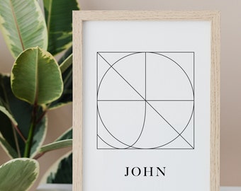 JOHN - Personlig anpassad namnlogotyp. Digital filnedladdning