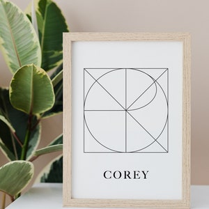 COREY- Personalized Custom Name Logo. Digital File Download