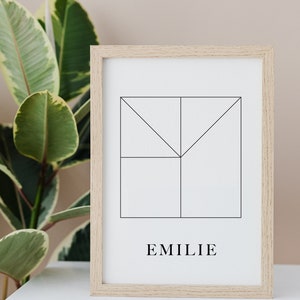 EMILIE- Personalized Custom Name Logo. Digital File Download