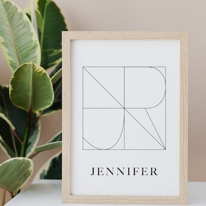 JENNIFER- Personalized Custom Name Logo. Digital File Download