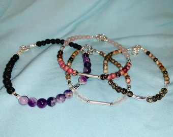 Healing Crystal Bracelet .925 Sterling Silver