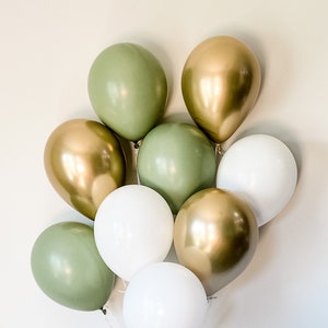 Woodland Baby Shower Decorations/11 Inch Balloons/Sage Green Balloons/Rustic Greenery Baby Shower/Eucalyptus/Boho Baby Shower/Wild One