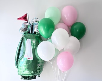 Hole in One Golf Birthday or Baby Shower Balloon Decorations, Let's Par-tee, Welcome to the Club, Masters Golf Theme Party, Girl Golf Party