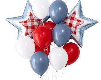 Decoraciones para baby shower "Red White and Due" Nuestra pequeña petardo cumple un año Cumpleaños All American Girl 4 de julio 250 aniversario