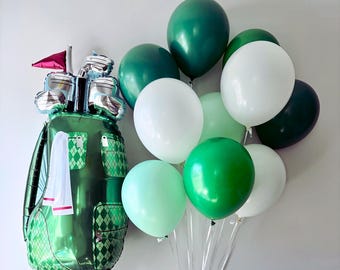 Hole in One Golf Birthday or Baby Shower Balloon Decorations, Let's Par-tee, Welcome to the Club, Masters Golf Theme Party, Father's Day
