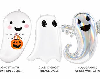 Cute Ghost Balloons A Little Boo Is Almost Due One Spooky Dude Birthday Balloons Halloween Party Decor Halloween Birthday Ghost Balloons