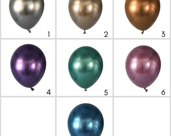 Chrome Balloons/11 Inch Balloons/Rose Gold Balloons/Gold Balloons/Baby Shower Decorations/Bachelorette Party Decorations/Bridal Shower Decor